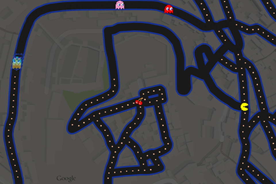 Brincadeira do Google transforma Maps em Pac-Man